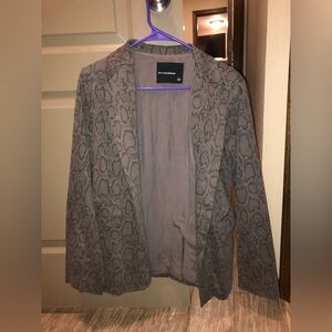 Brown and black snake skin blazer